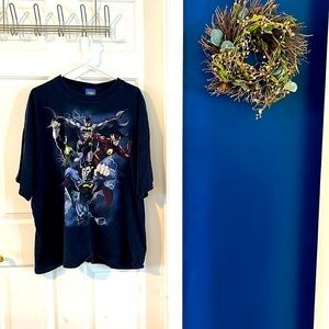 Men’s Justice League DC Comics T Batman Superman Flash Black T-Shirt Size 3XL